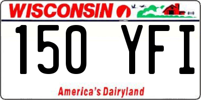WI license plate 150YFI