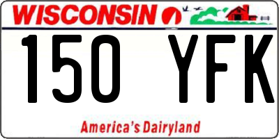 WI license plate 150YFK
