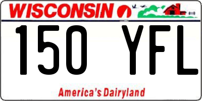WI license plate 150YFL