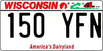 WI license plate 150YFN
