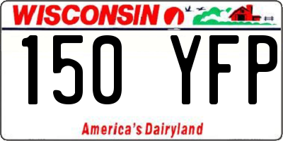 WI license plate 150YFP