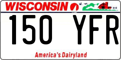 WI license plate 150YFR