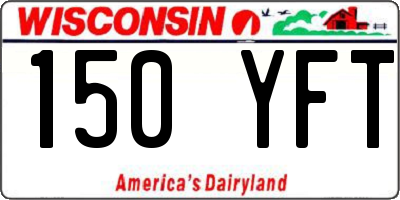 WI license plate 150YFT