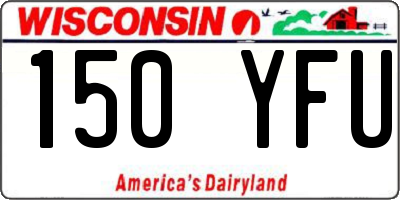 WI license plate 150YFU