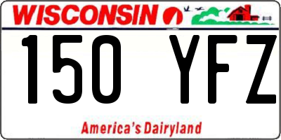 WI license plate 150YFZ