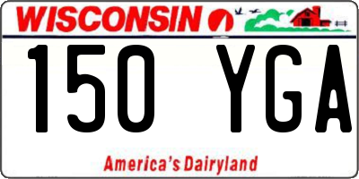 WI license plate 150YGA