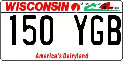 WI license plate 150YGB
