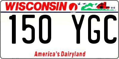WI license plate 150YGC