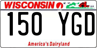 WI license plate 150YGD