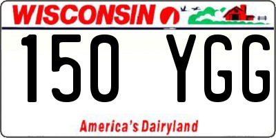 WI license plate 150YGG