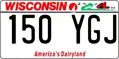 WI license plate 150YGJ