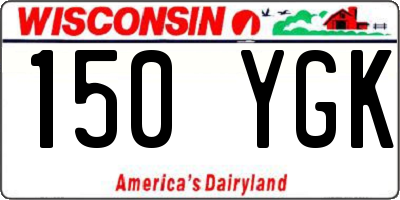 WI license plate 150YGK