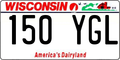 WI license plate 150YGL