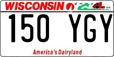 WI license plate 150YGY