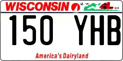 WI license plate 150YHB