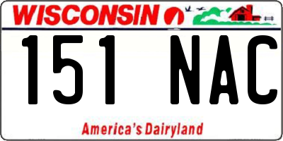 WI license plate 151NAC