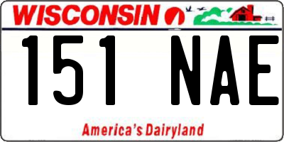 WI license plate 151NAE