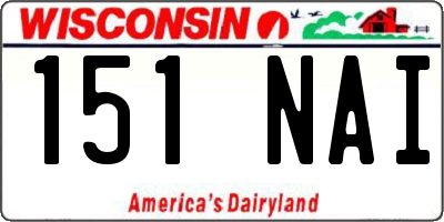 WI license plate 151NAI