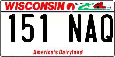 WI license plate 151NAQ