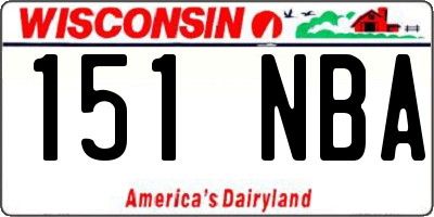 WI license plate 151NBA