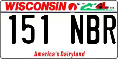 WI license plate 151NBR