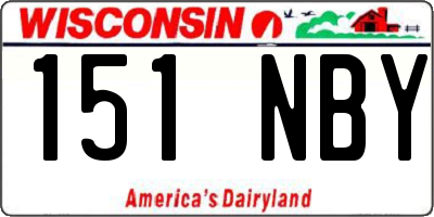 WI license plate 151NBY