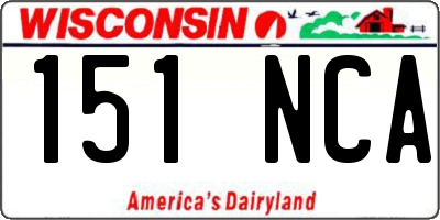 WI license plate 151NCA