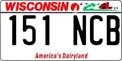 WI license plate 151NCB