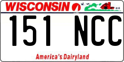 WI license plate 151NCC