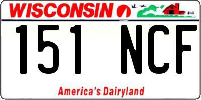 WI license plate 151NCF