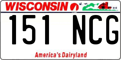 WI license plate 151NCG