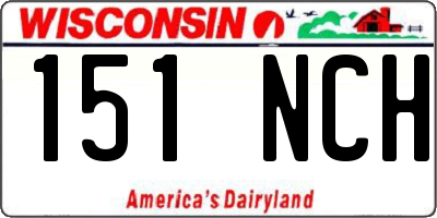 WI license plate 151NCH