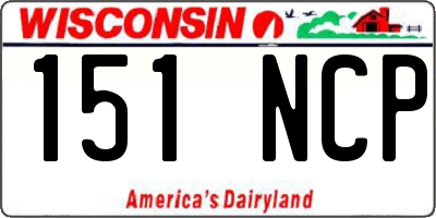 WI license plate 151NCP
