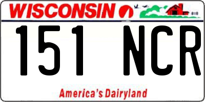 WI license plate 151NCR