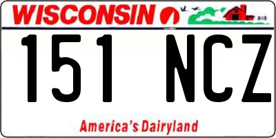 WI license plate 151NCZ