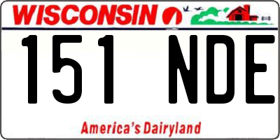 WI license plate 151NDE
