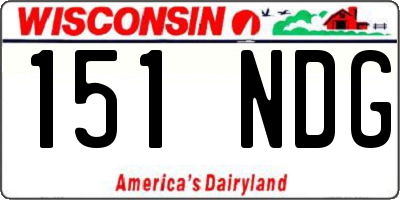 WI license plate 151NDG