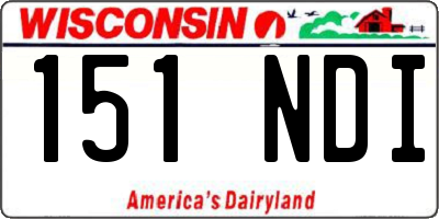 WI license plate 151NDI