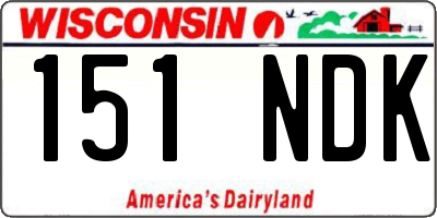 WI license plate 151NDK