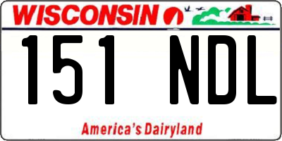 WI license plate 151NDL