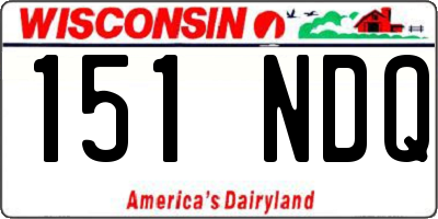 WI license plate 151NDQ