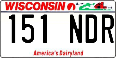WI license plate 151NDR