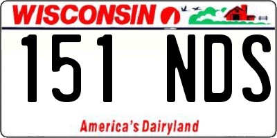 WI license plate 151NDS