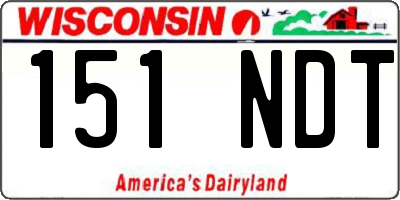 WI license plate 151NDT