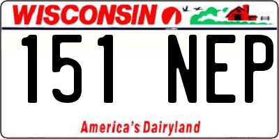 WI license plate 151NEP