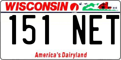 WI license plate 151NET