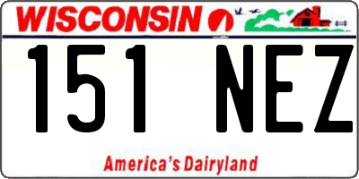 WI license plate 151NEZ