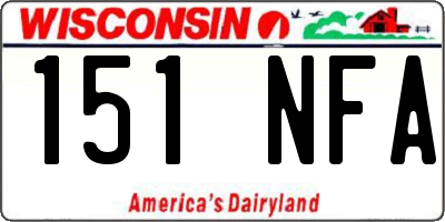 WI license plate 151NFA