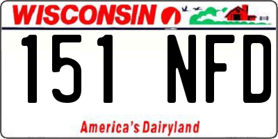 WI license plate 151NFD