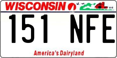 WI license plate 151NFE
